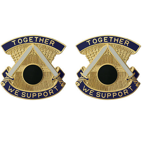 423rd Quartermaster Battalion Unit Crest (Together We Support) - Sold in Pairs
