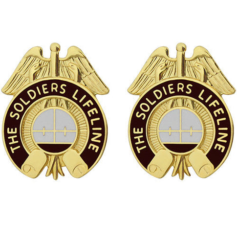 424th Medical Battalion Unit Crest (The Soldiers Lifeline) - Sold in Pairs