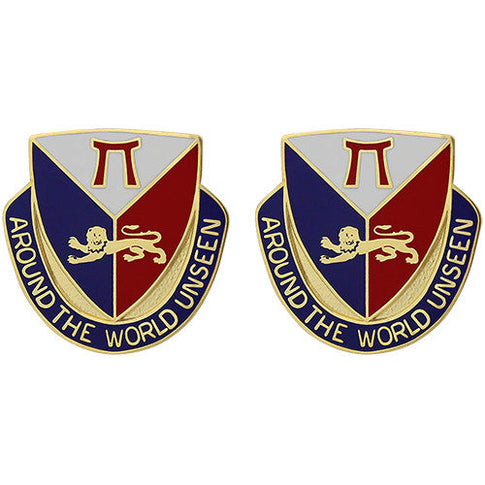 425th Infantry Regiment Unit Crest (Around the World Unseen) - Sold in Pairs