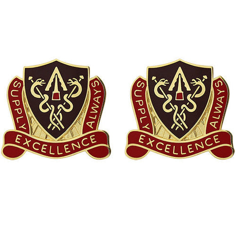 427th Medical Battalion Unit Crest (Supply Excellence Always) - Sold in Pairs