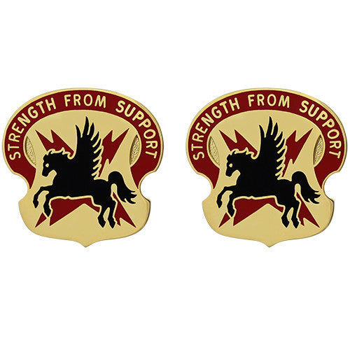 427th Support Battalion Unit Crest (Strength from Support) Army Unit Crests 