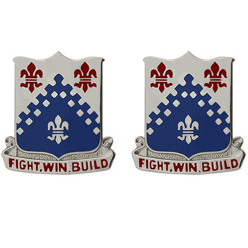 439th Engineer Battalion Unit Crest (Fight, Win, Build) - Sold in Pairs