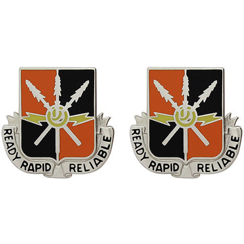 442nd Signal Battalion Unit Crest (Ready Rapid Reliable) - Sold in Pairs