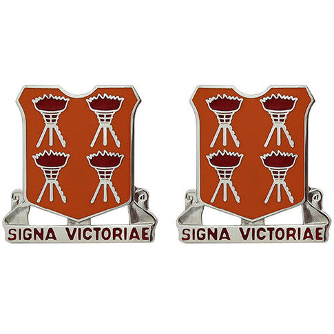 447th Signal Battalion Unit Crest (Signa Victoriae) - Sold in Pairs