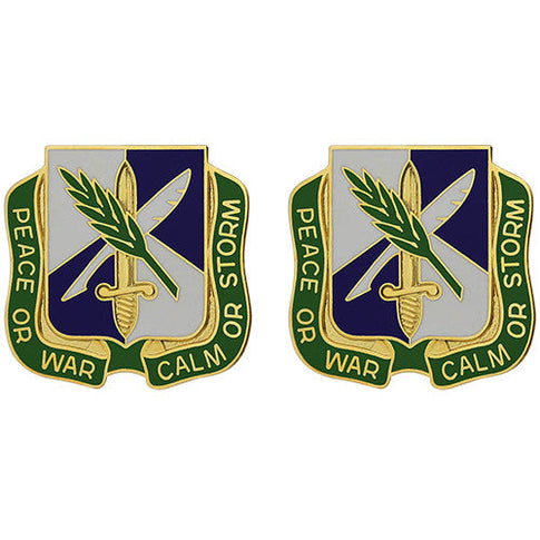 450th Civil Affairs Battalion Unit Crest (Peace or War Calm or Storm) - Sold in Pairs