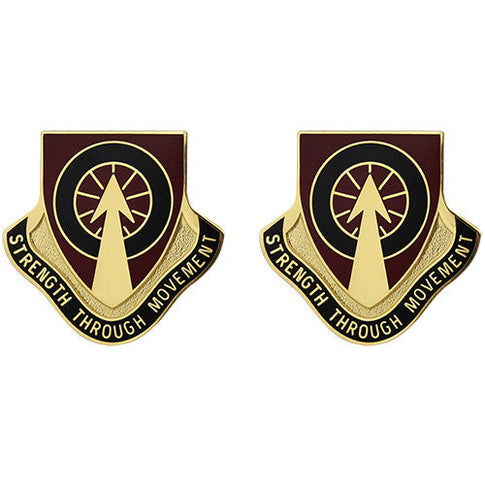 450th Transportation Battalion Unit Crest (Strength Through Movement) - Sold in Pairs