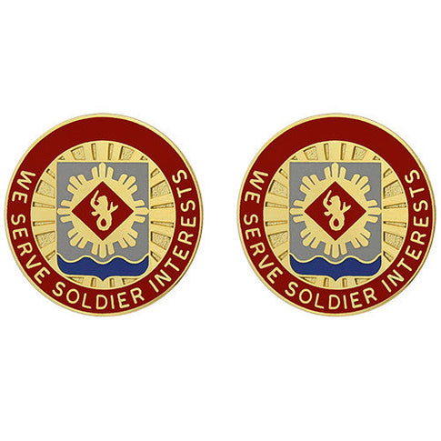 453rd Finance Battalion Unit Crest (We Serve Soldier Interests) - Sold in Pairs