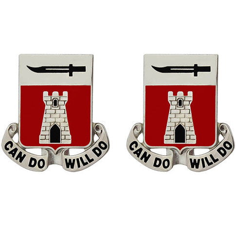467th Engineer Battalion Unit Crest (Can Do Will Do) - Sold in Pairs