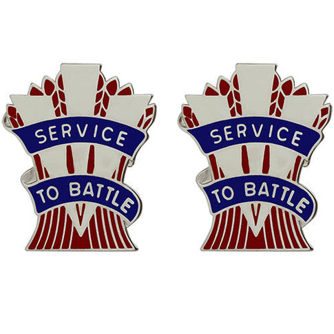 467th Quartermaster Battalion Unit Crest (Service to Battle) - Sold in Pairs