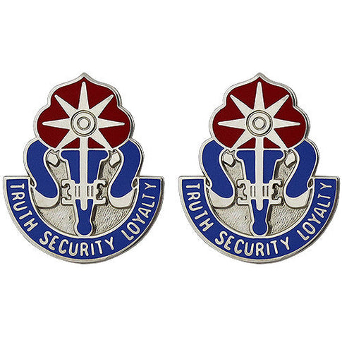 470th Military Intelligence Brigade Unit Crest (Truth Security Loyalty) - Sold in Pairs