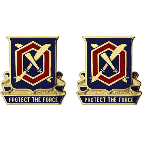 476th Chemical Battalion Unit Crest (Protect the Force) - Sold in Pairs