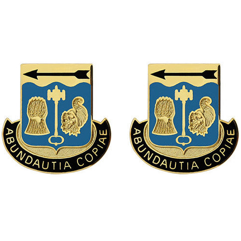 485th Quartermaster Battalion Unit Crest (Abundautia Copiae) - Sold in Pairs