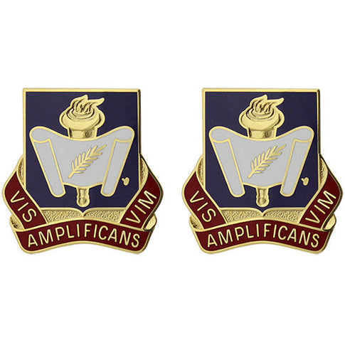 489th Civil Affairs Battalion Unit Crest (Vis Amplificans Vim) - Sold in Pairs