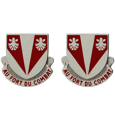 489th Engineer Battalion Unit Crest (Au Fort Du Combat) - Sold in Pairs