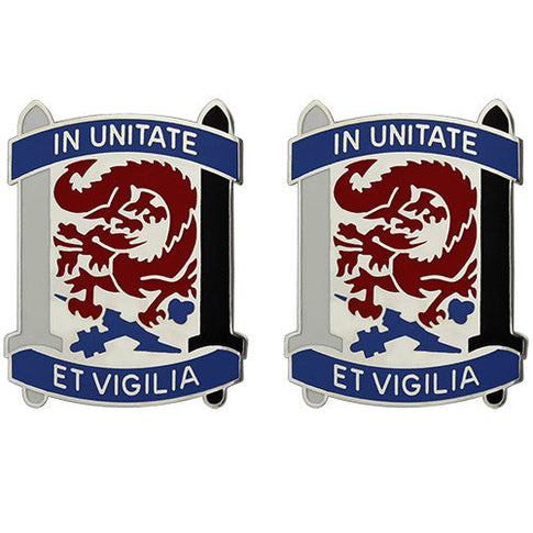 501st Military Intelligence Brigade Unit Crest (In Unitate Et Vigilia) - Sold in Pairs