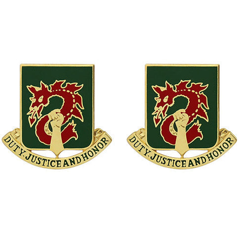 504th Military Police Battalion Unit Crest (Duty, Justice and Honor) - Sold in Pairs