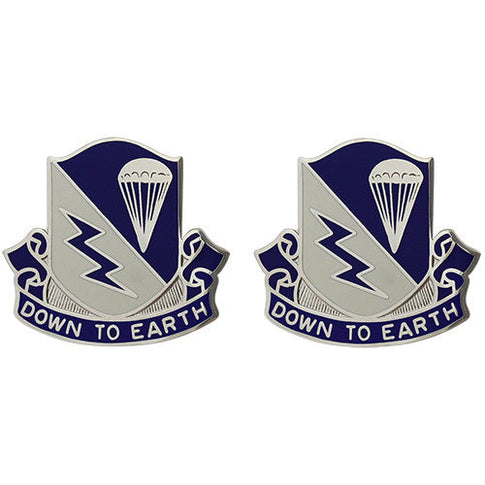 507th Infantry Regiment Group Unit Crest (Down to Earth) - Sold in Pairs