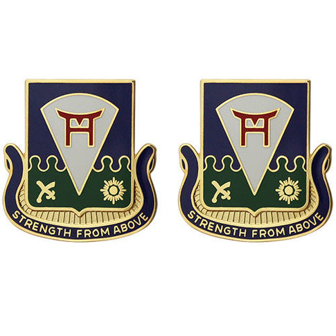 511th Infantry Regiment Unit Crest (Strength From Above) - Sold in Pairs
