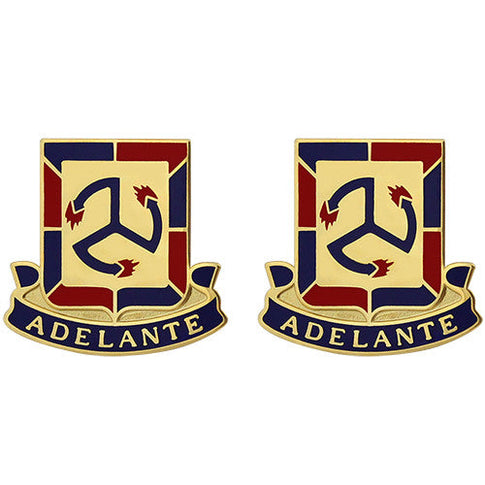 515th Regiment Unit Crest (Adelante) - Sold in Pairs
