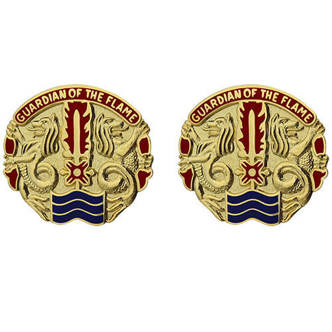 615th Transportation Battalion Unit Crest (Guardian of the Flame) - Sold in Pairs