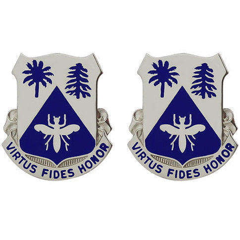 518th Regiment Unit Crest (Virtus Fides Honor) - Sold in Pairs