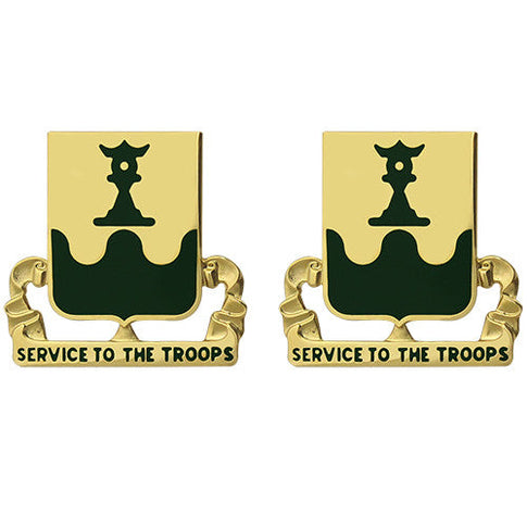 519th Military Police Battalion Unit Crest (Service to the Troops) - Sold in Pairs