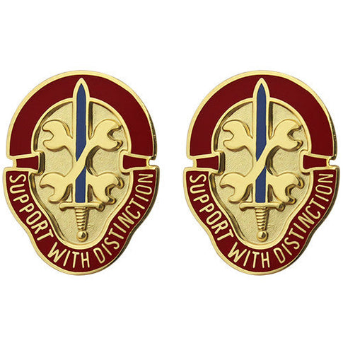 521st Maintenance Battalion Unit Crest (Support With Distinction) - Sold in Pairs