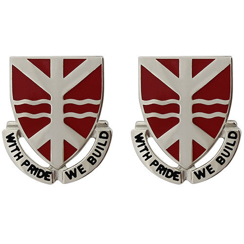 527th Engineer Battalion Unit Crest (With Pride We Build) Army Unit Crests 