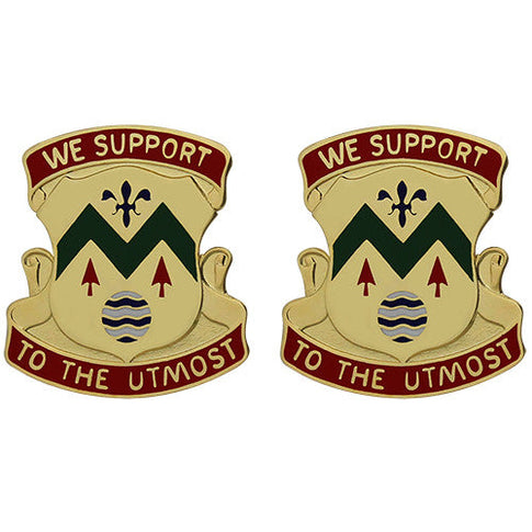 528th Sustainment Brigade Unit Crest (We Support to the Utmost) - Sold in Pairs