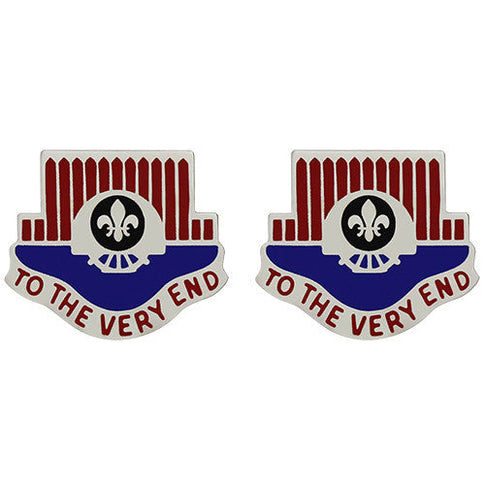 528th Engineer Battalion Unit Crest (To the Very End) - Sold in Pairs