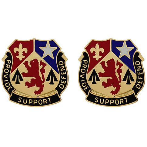 536th Support Battalion Unit Crest (Provide Support Defend) - Sold in Pairs