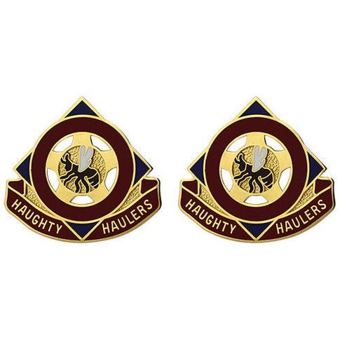 540th Quartermaster Battalion Unit Crest (Haughty Haulers) - Sold in Pairs