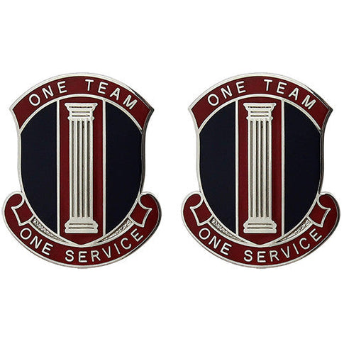 546th Personnel Services Battalion Unit Crest (One Team One Service) - Sold in Pairs