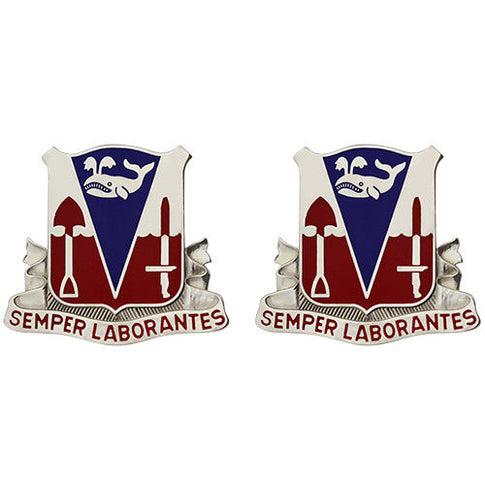 579th Engineer Battalion Unit Crest (Semper Laborantes) - Sold in Pairs
