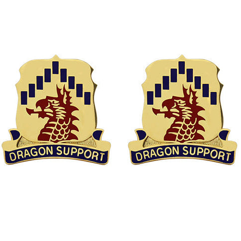 601st Support Battalion Unit Crest (Dragon Support) - Sold in Pairs