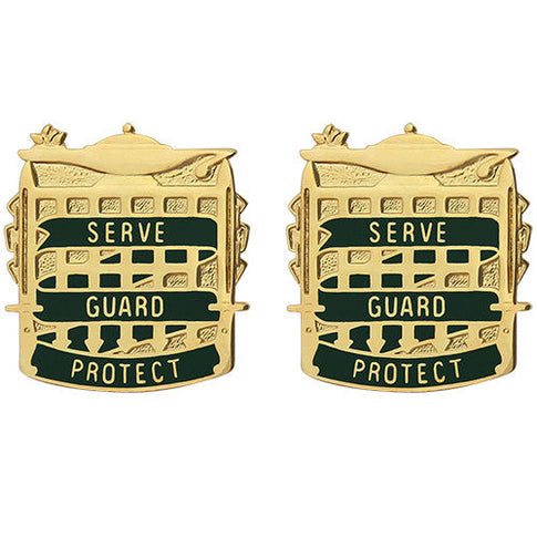 604th Military Police Battalion Unit Crest (Serve Guard Protect) - Sold in Pairs