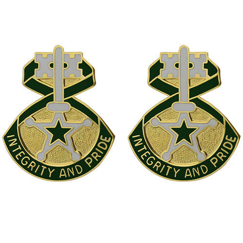 607th Military Police Battalion Unit Crest (Integrity and Pride) - Sold in Pairs