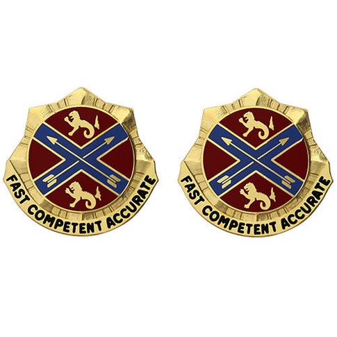 631st Field Artillery Brigade Unit Crest (Fast Competent Accurate) - Sold in Pairs