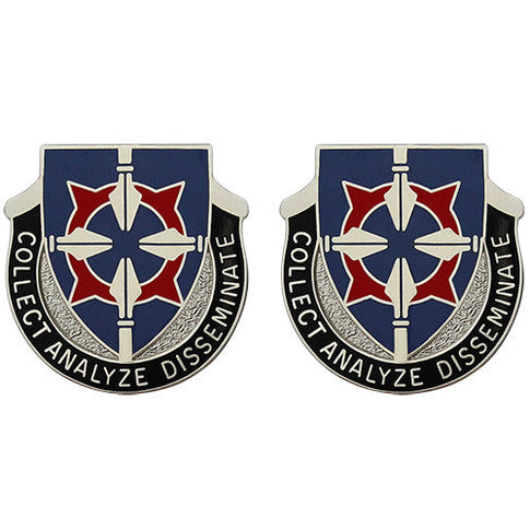 634th Military Intelligence Battalion Unit Crest (Collect Analyze Disseminate) - Sold in Pairs