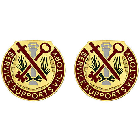 634th Support Battalion Unit Crest (Service Supports Victory) - Sold in Pairs