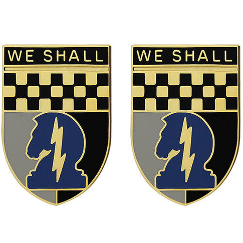 640th Military Intelligence Battalion Unit Crest (We Shall) - Sold in Pairs