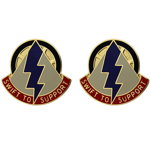 647th Support Group Unit Crest (Swift to Support) Army Unit Crests 