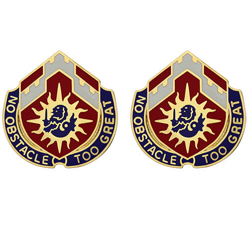 648th Engineer Battalion Unit Crest (No Obstacle Too Great) Army Unit Crests 
