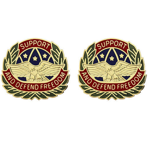 649th Support Group Unit Crest (Support and Defend Freedom) - Sold in Pairs
