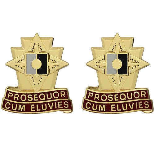 656th Area Support Group Unit Crest (Prosequor Cum Eluvies) Army Unit Crests 
