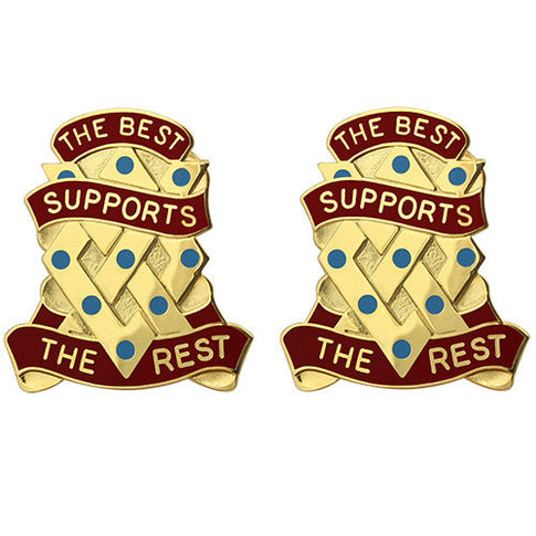 657th Support Group Unit Crest (The Best Supports the Rest) - Sold in Pairs