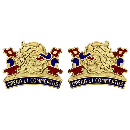 687th Quartermaster Battalion Unit Crest (Opera Et Commeatus) Army Unit Crests 