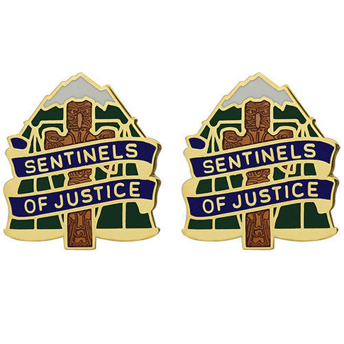 704th Military Police Battalion Unit Crest (Sentinels of Justice) - Sold in Pairs