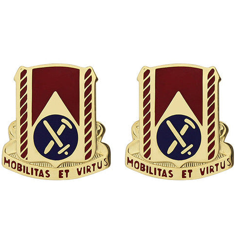 710th Support Battalion Unit Crest (Mobilitas Et Virtus) - Sold in Pairs