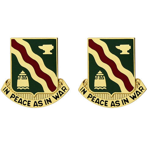 728th Military Police Battalion Unit Crest (In Peace as in War) - Sold in Pairs
